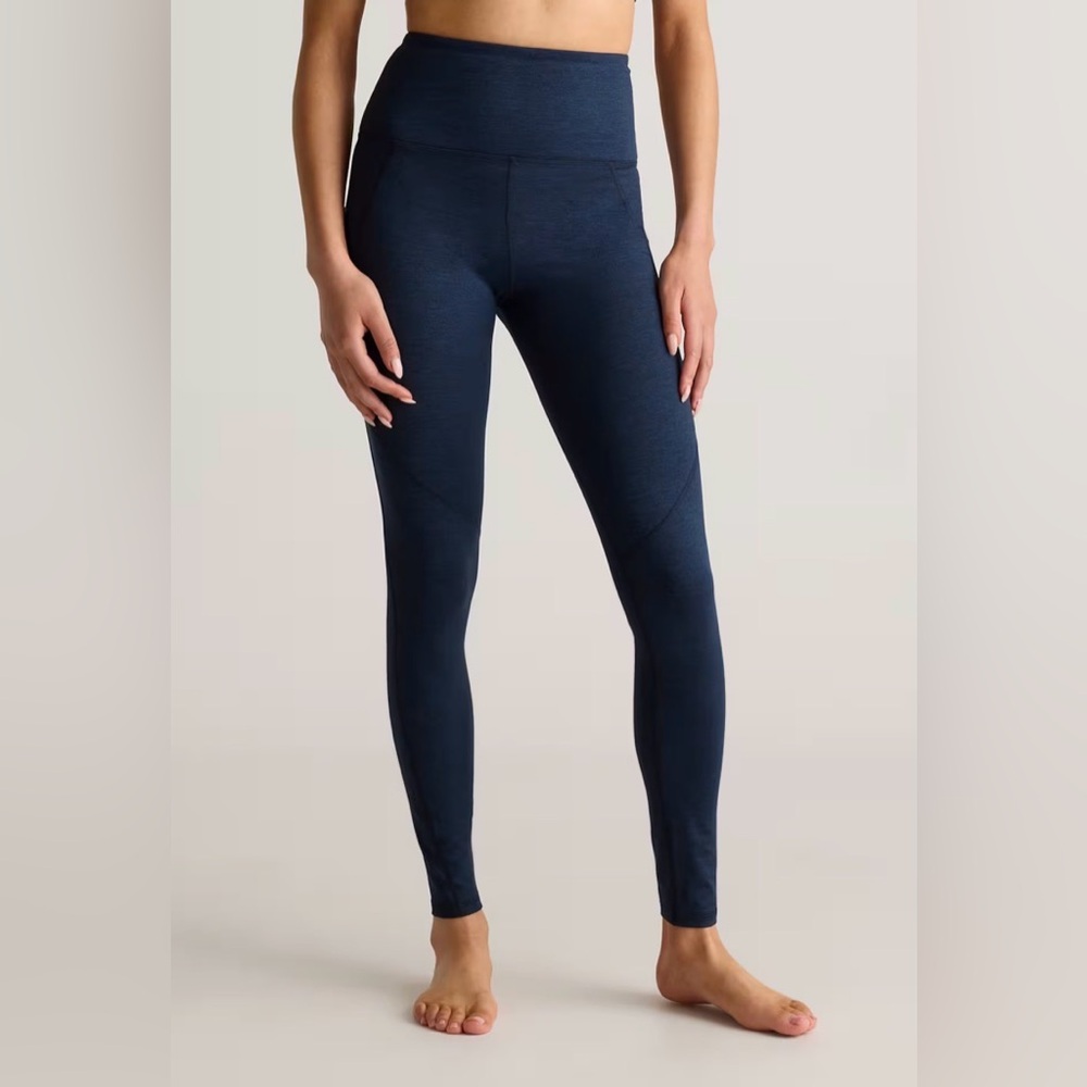 Quince Navy High Rise Leggings